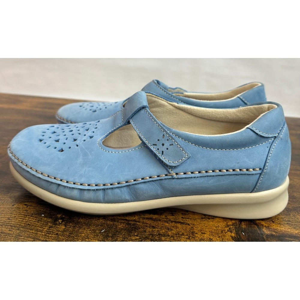 SAS Tripad Comfort Willow Slip On Loafer Mary Jane Cutout Walking Shoe Blue 8 WW - Picture 15 of 15